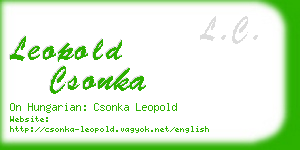 leopold csonka business card